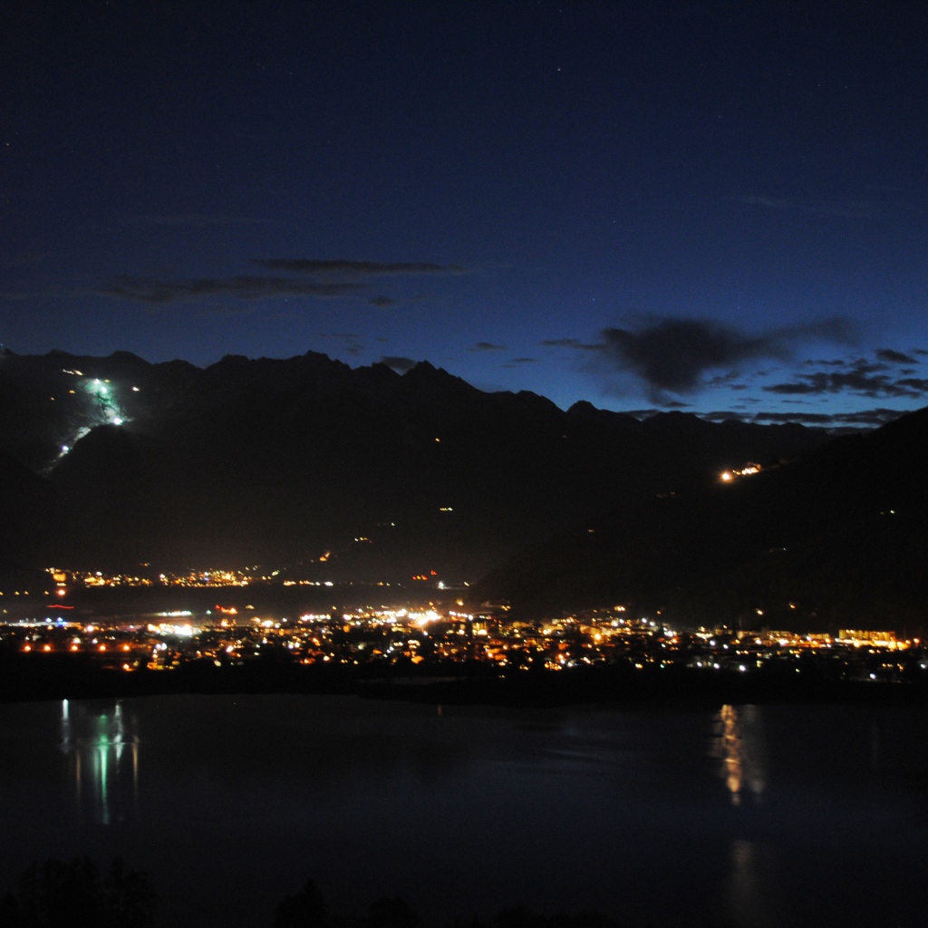 Ночь на курорте Цель-ам-Зее, Австрия