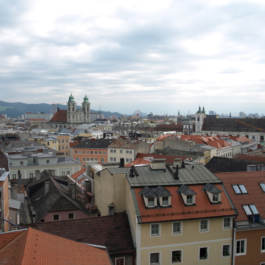 Панорама города Линц, Австрия