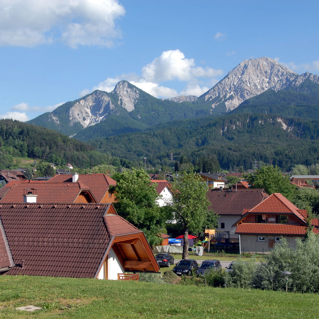Panorama of the resort Faakersee, Austria