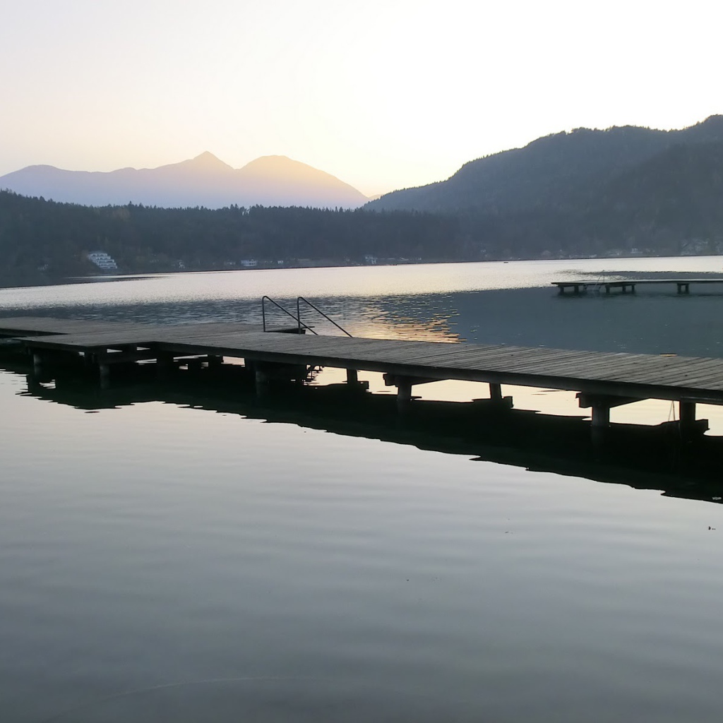 Причал на озере Клопайнер Зее, Австрия