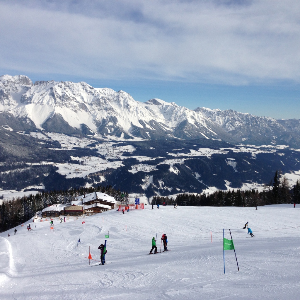 Лыжная трасса на горнолыжном курорте Шладминг, Австрия