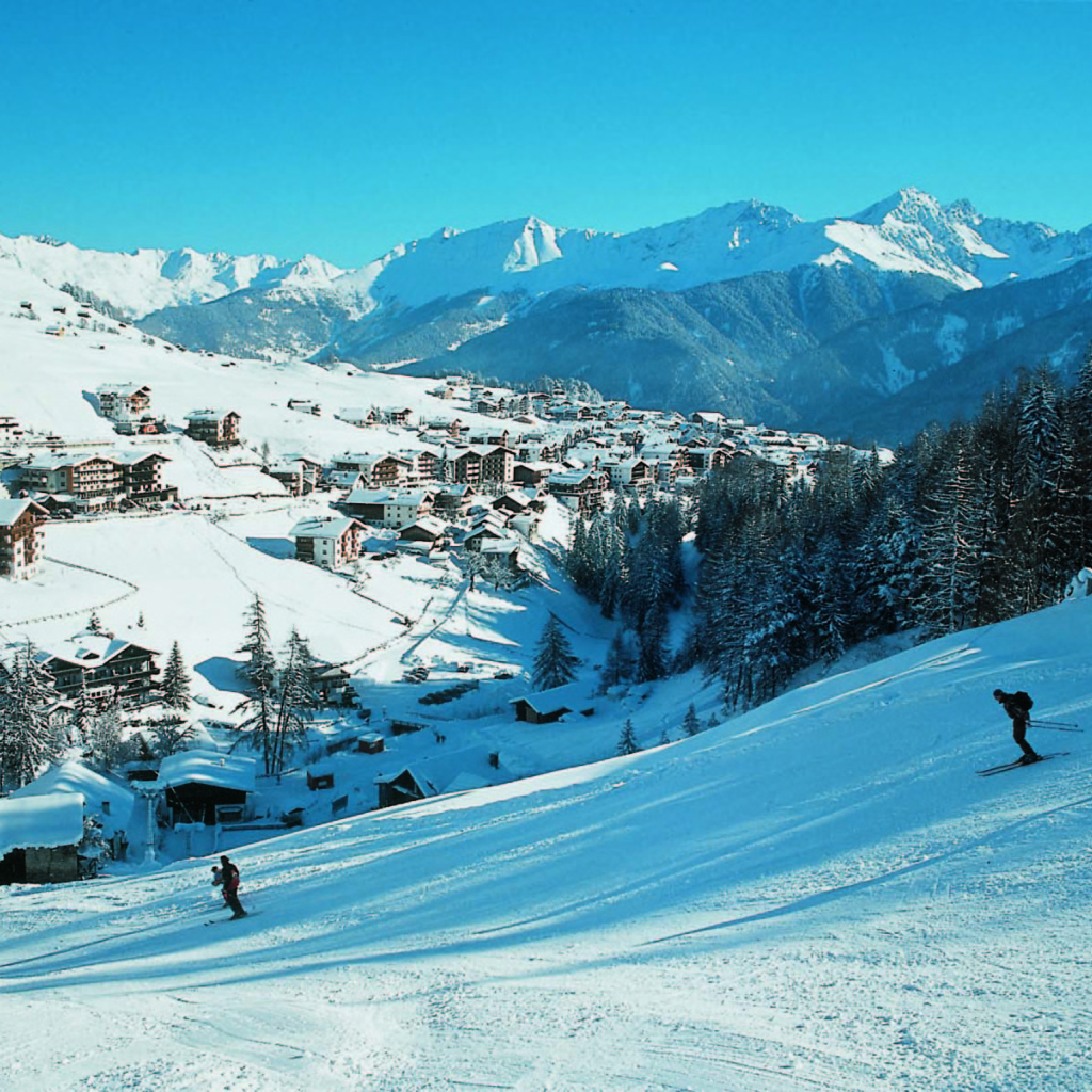 Лыжная трасса на горнолыжном курорте Серфаус, Австрия
