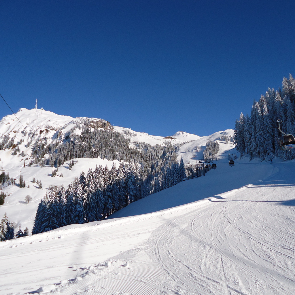 Лыжная трасса на курорте Китцбюэль, Австрия