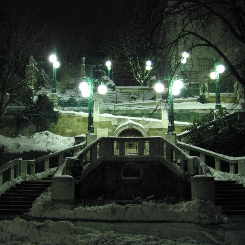 Зимний парк в городе Вена, Австрия