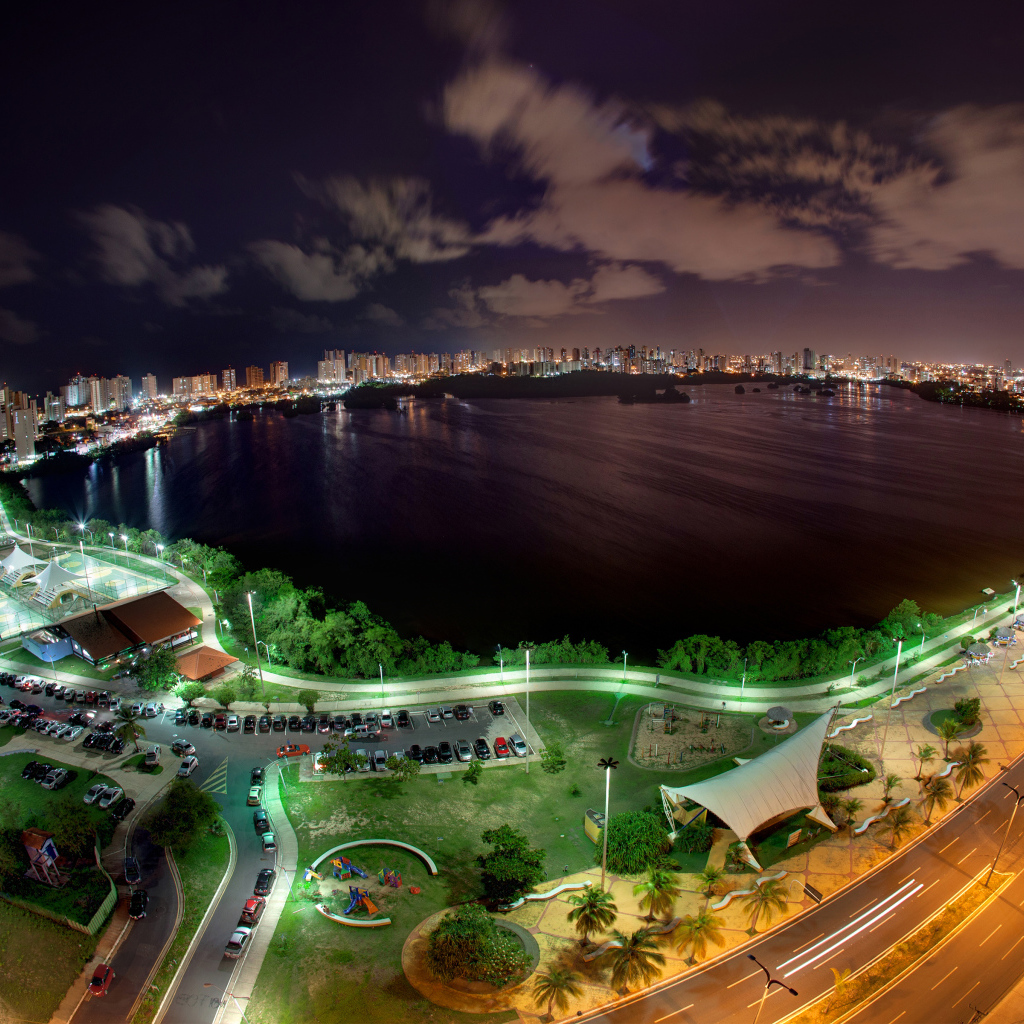 City of San Luis at night, Brazil