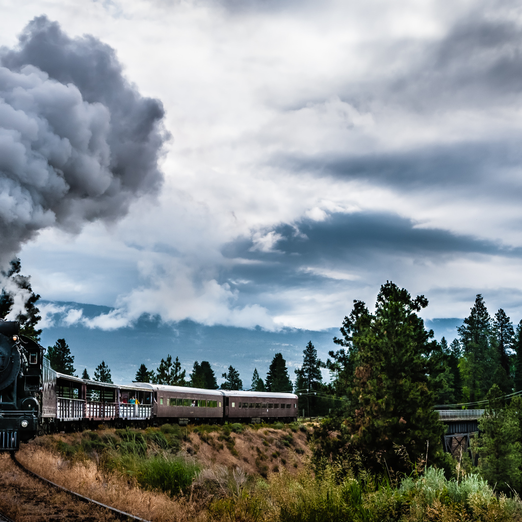 Train in Summerland, British Columbia, Canada