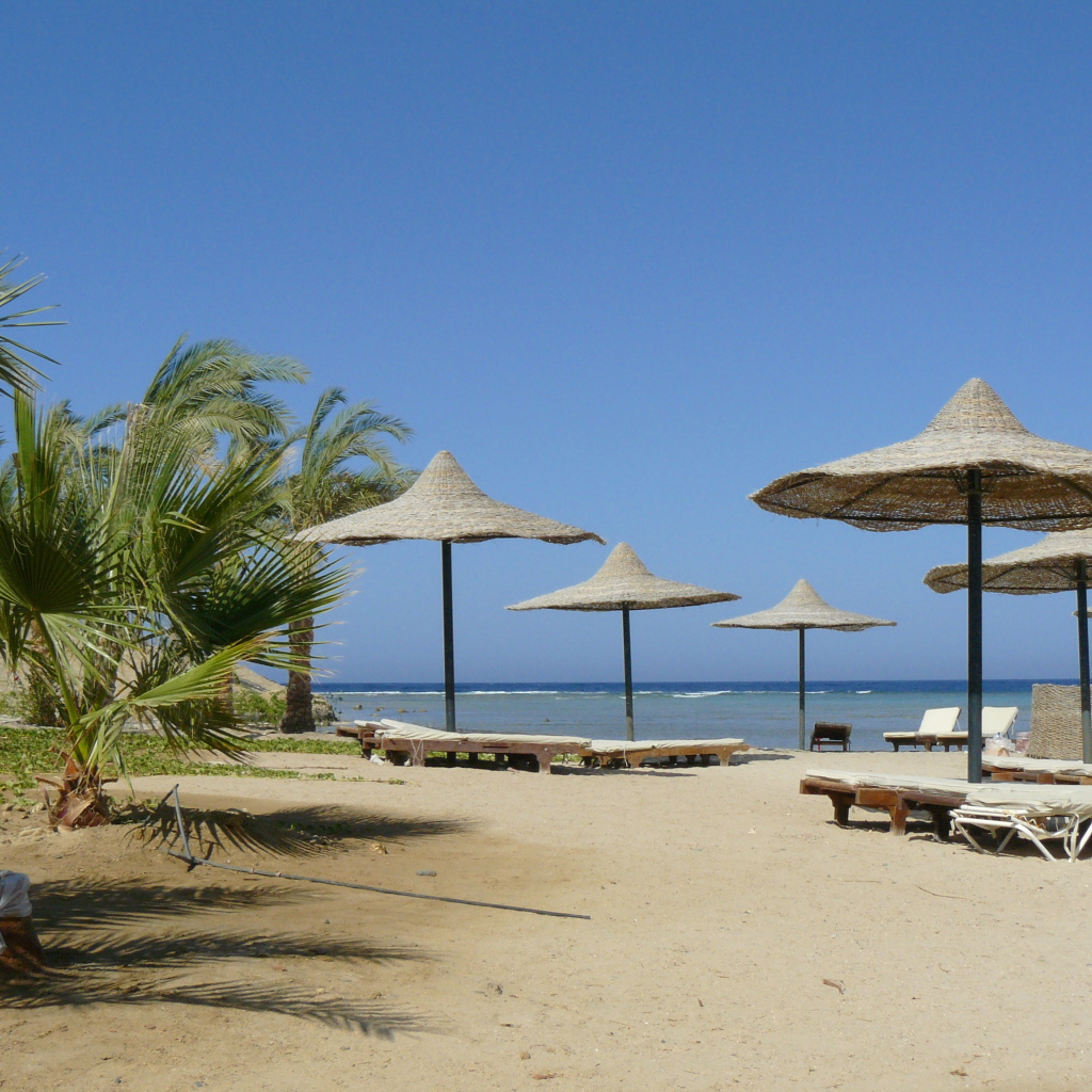 Отдых на пляже на курорте Марса Алам, Египет