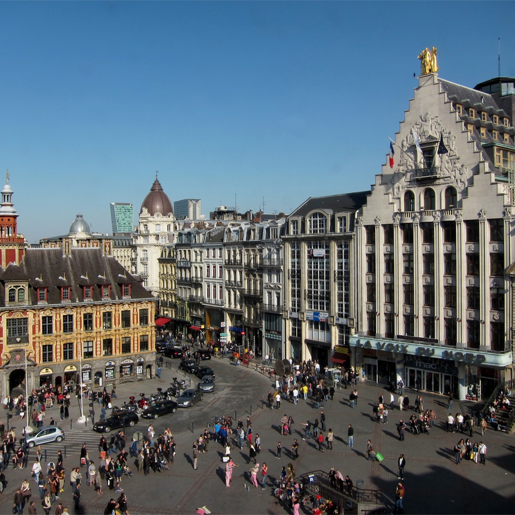 Площадь в городе Лилль, Франция