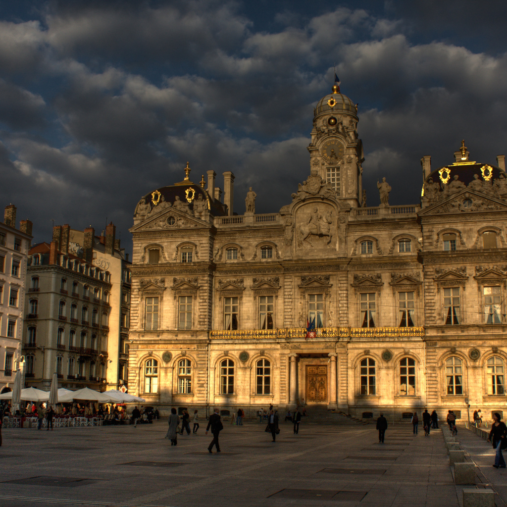Площадь в городе Лион, Франция