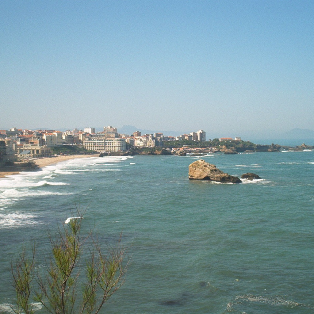 Панорама на курорте Биарриц, Франция