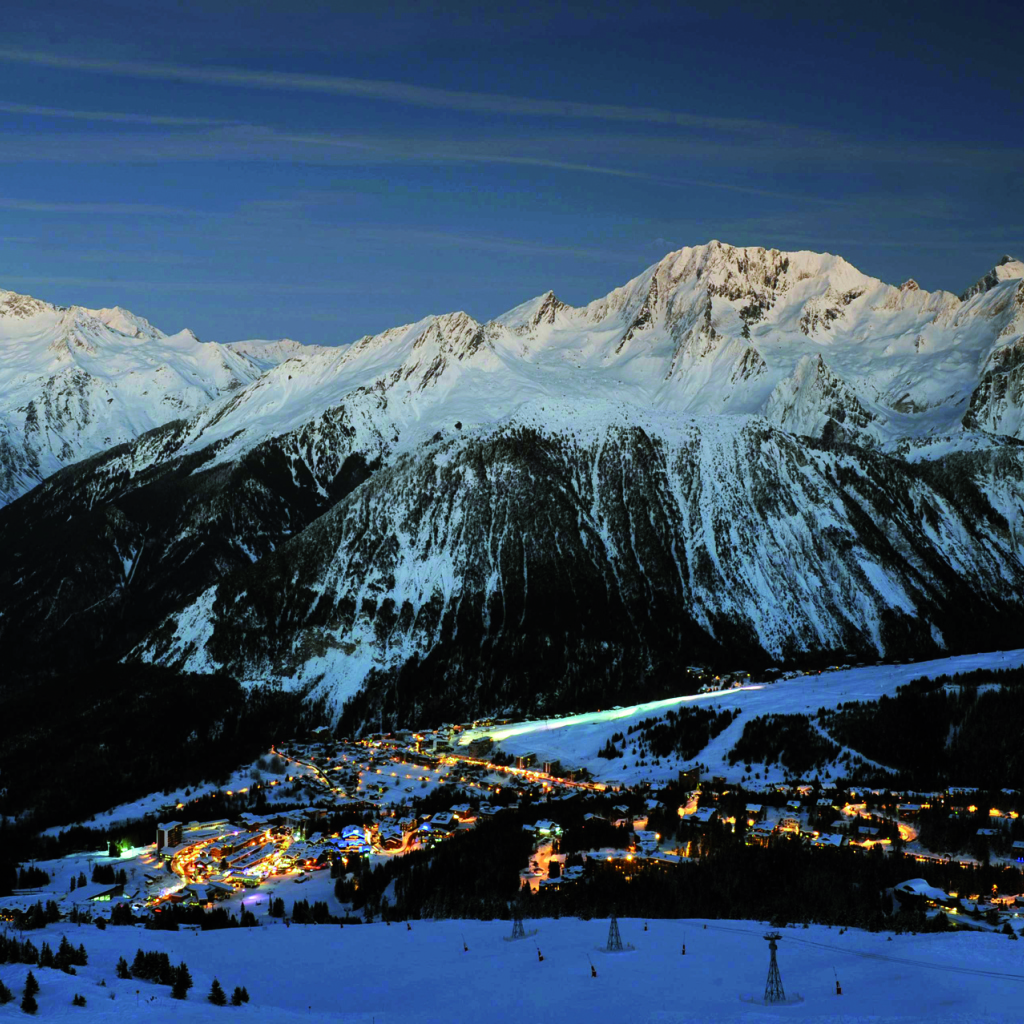 Панорама на горнолыжном курорте Куршевель, Франция