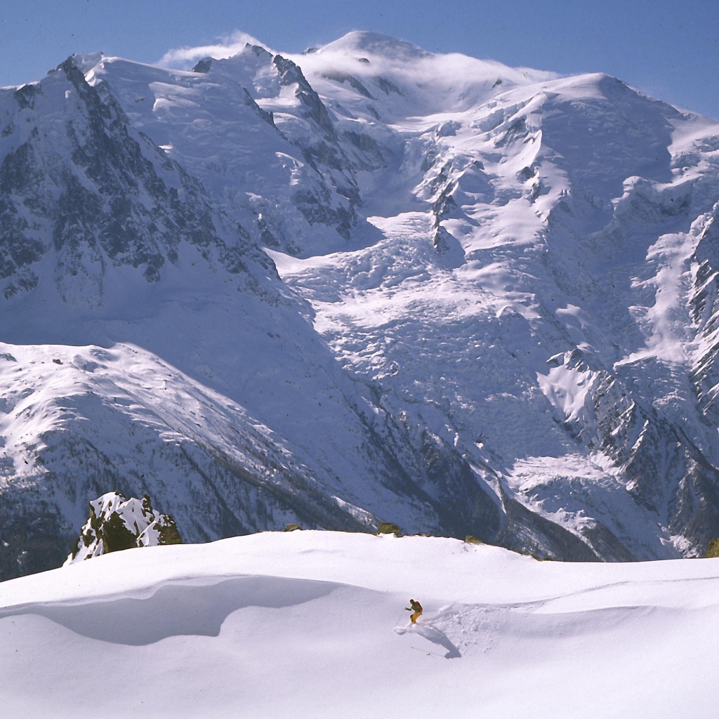 Катание на лыжах на курорте Шамони, Франция