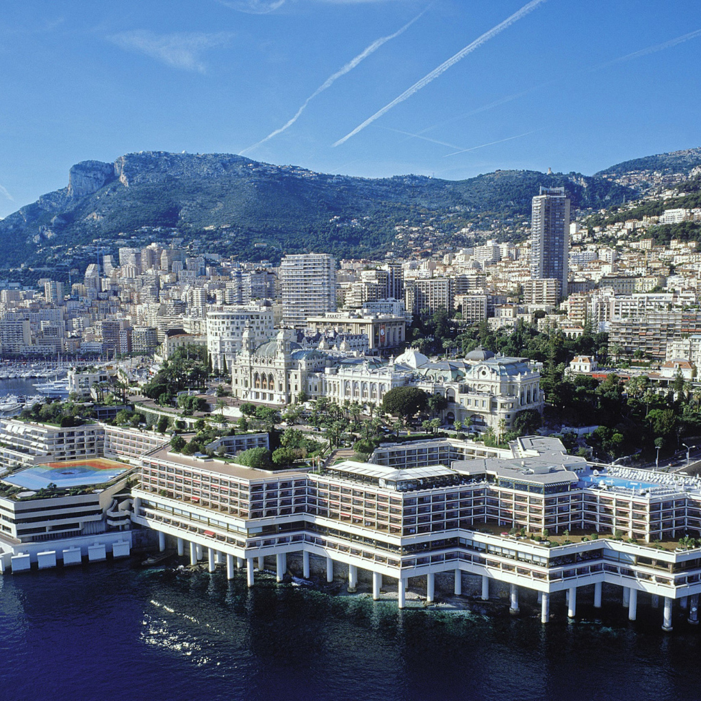 Вид на город в Монте-Карло, Франция