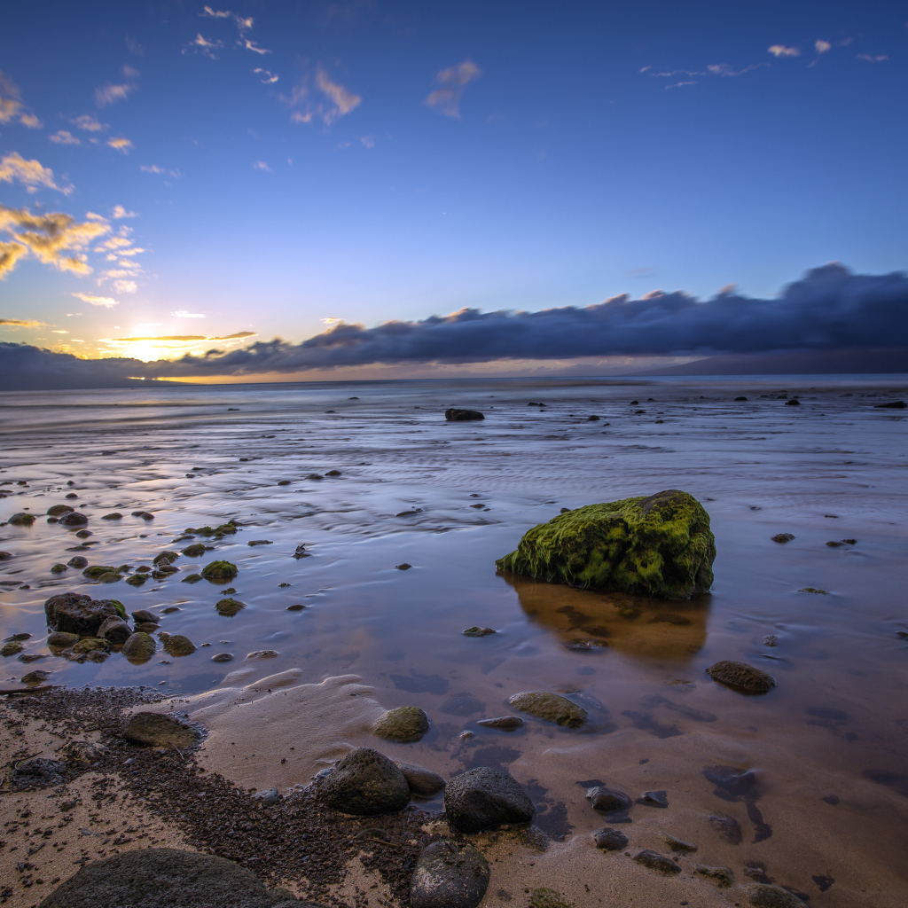 Закат на пляже Каанапали, Гавайи