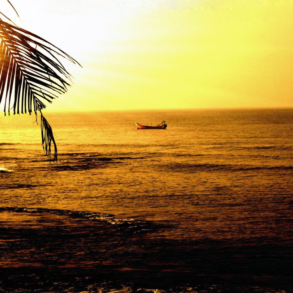 Закат на пляже в Гоа