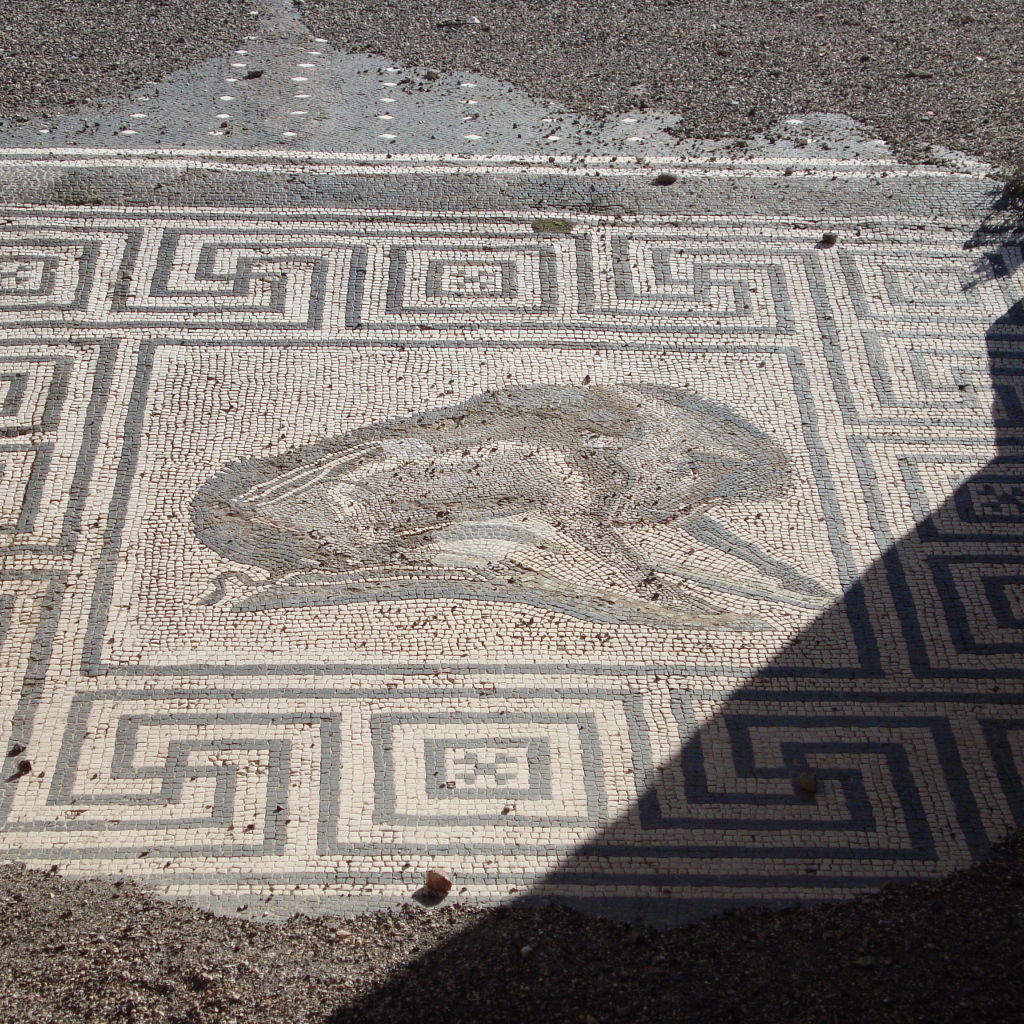 Старинная фреска в Помпеях, Италия