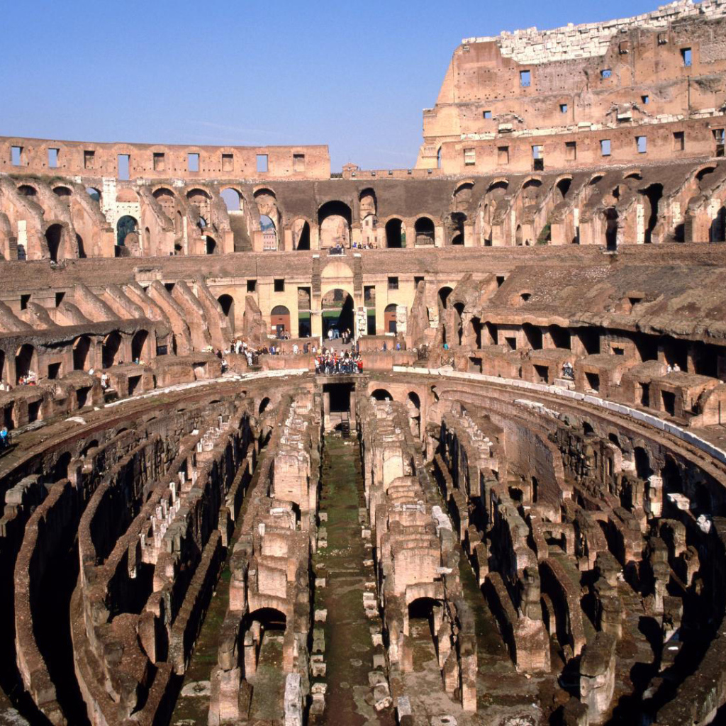 Inside the Coliseum in Rome