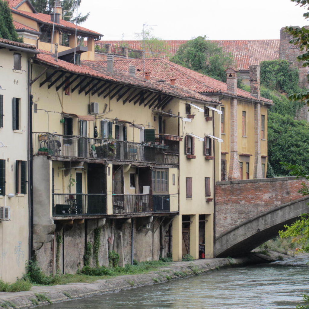 Старинные дома в Падуе, Италия