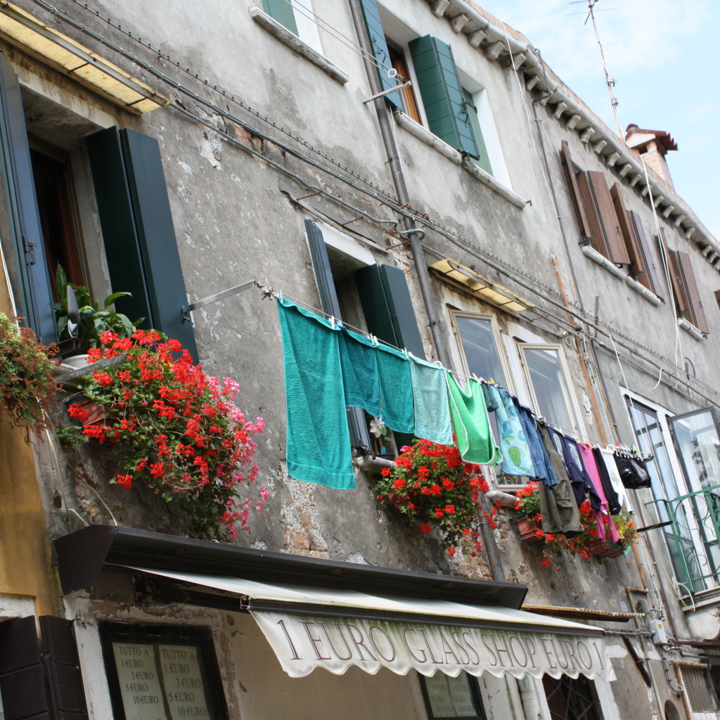 Старинные дома на острове Мурано, Италия