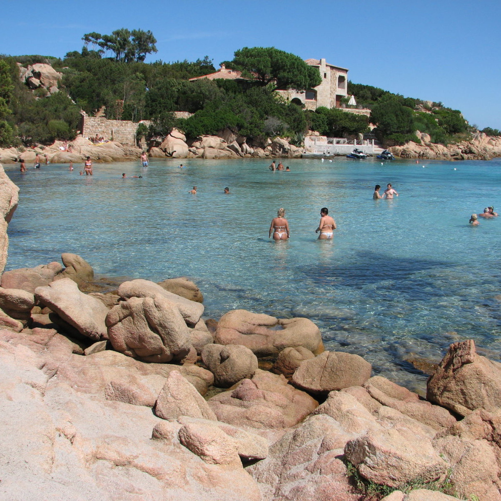 Relax on the beach on the Costa Smeralda, Italy