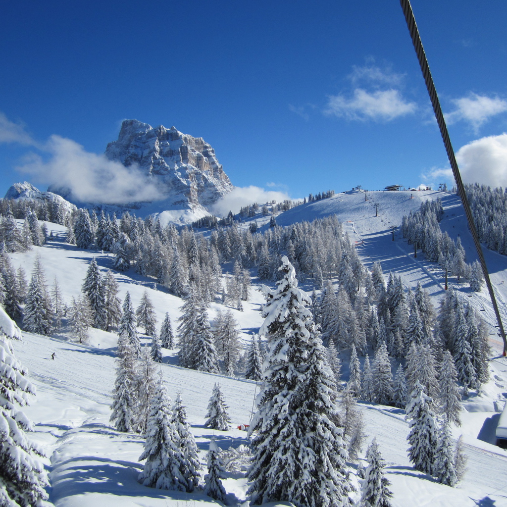 Лыжная трасса на курорте Аллеге, Италия