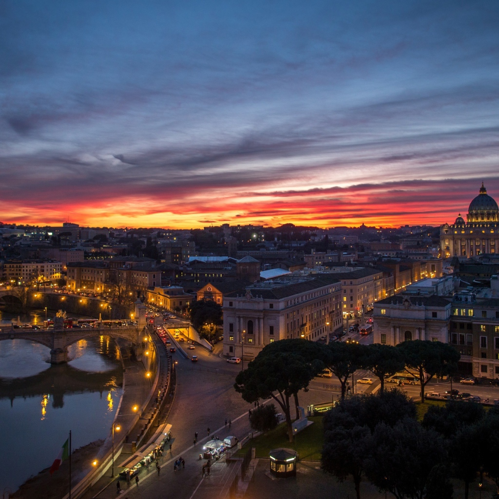 Закат в Риме, Италия