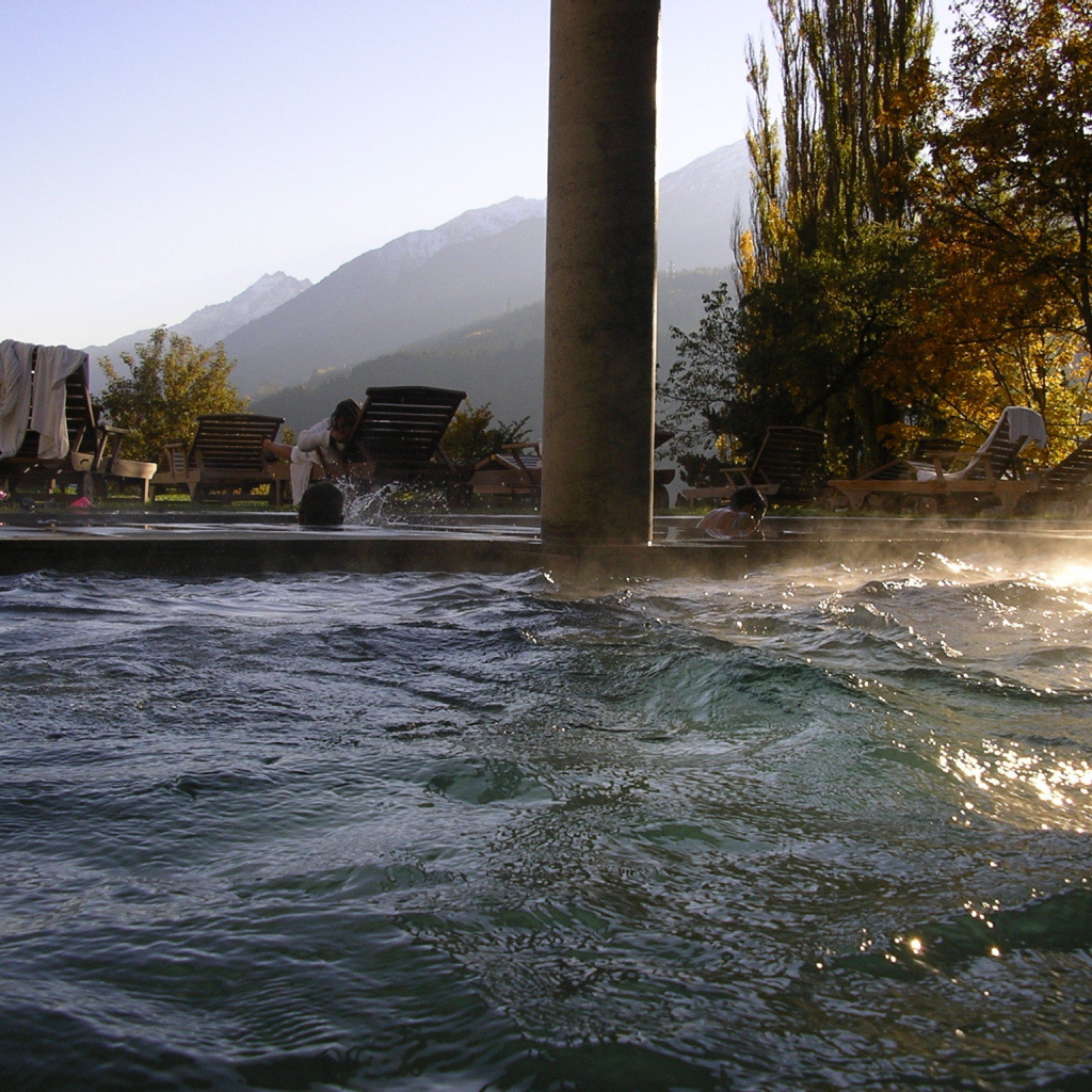 Термальный источник на курорте в Бормио, Италия