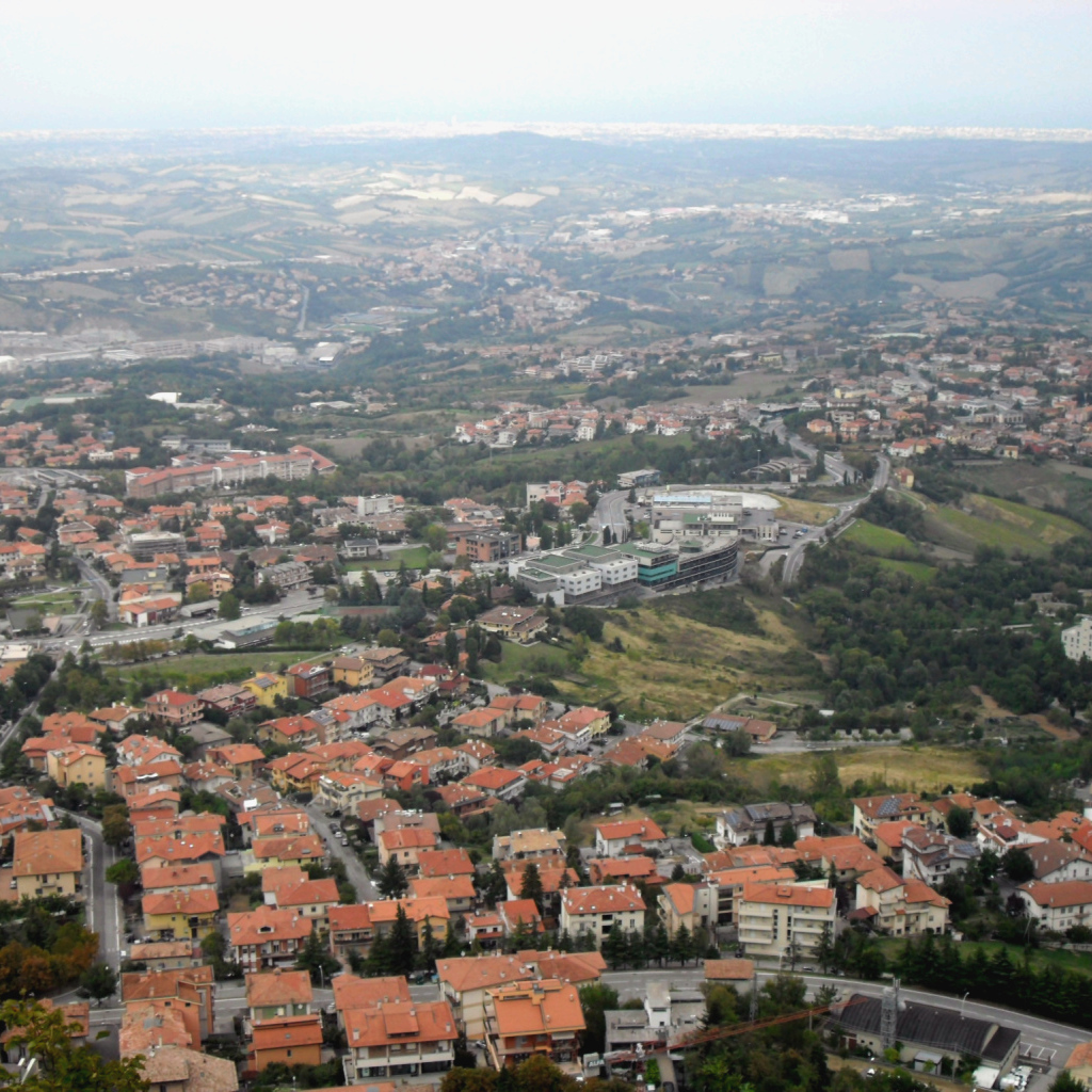 Вид с холма в Сан Марино, Италия