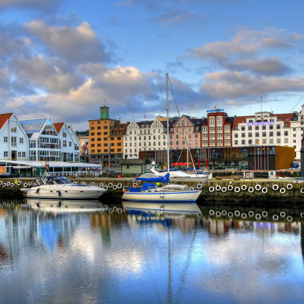 Вид на набережную в Осло