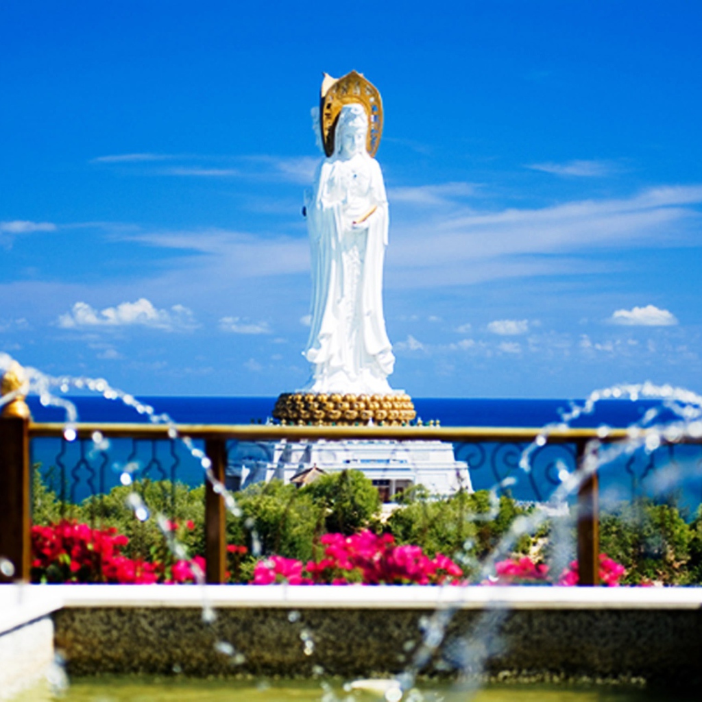 Статуя бога на берегу на острове Самет, Таиланд