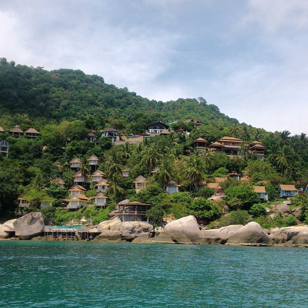 Дома на берегу на острове Тао, Таиланд