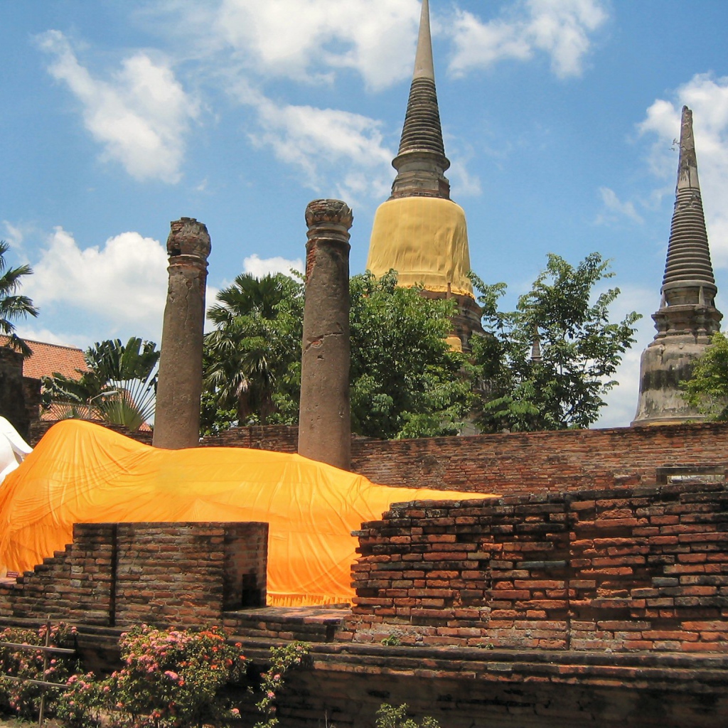 Reclining Buddha at the resort Ayuthaya, Thailand