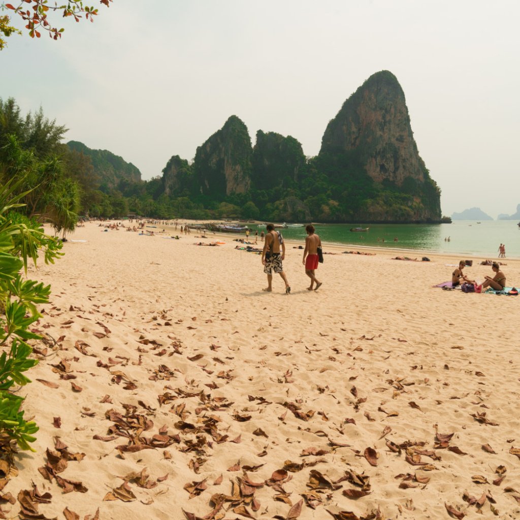Relax on the beach in the resort of Krabi, Thailand