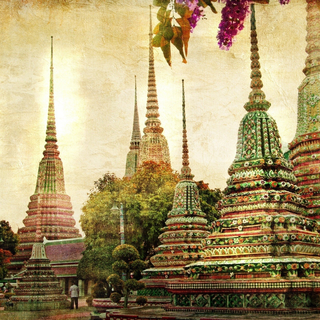 Храмы в цветах в Бангкоке, Таиланд