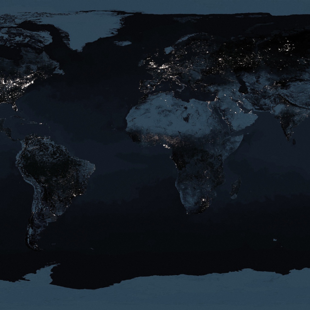 Ночная карта Мира