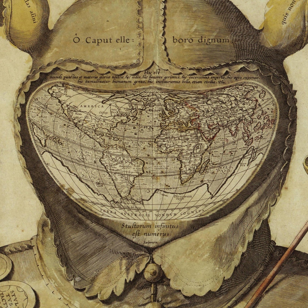 Старая рисованная карта Мира