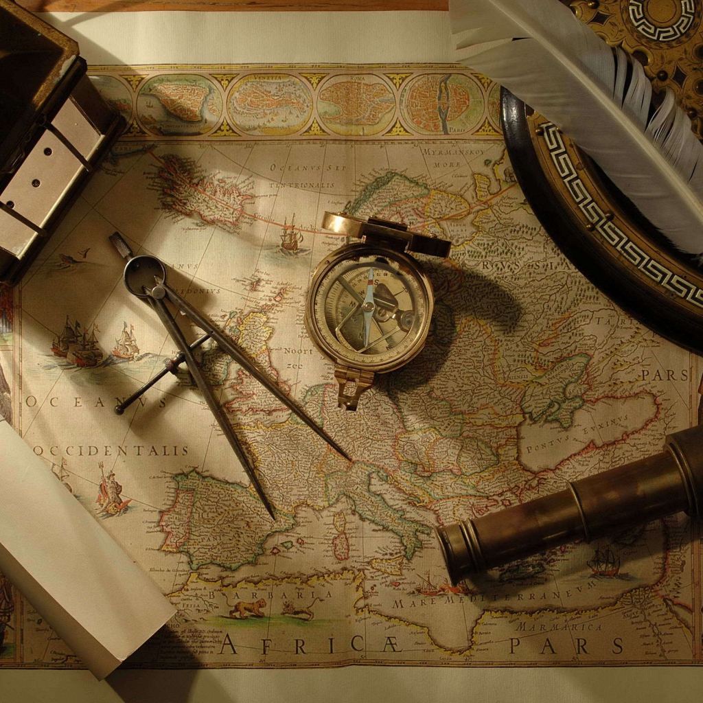 Старая карта Мира Магеллана