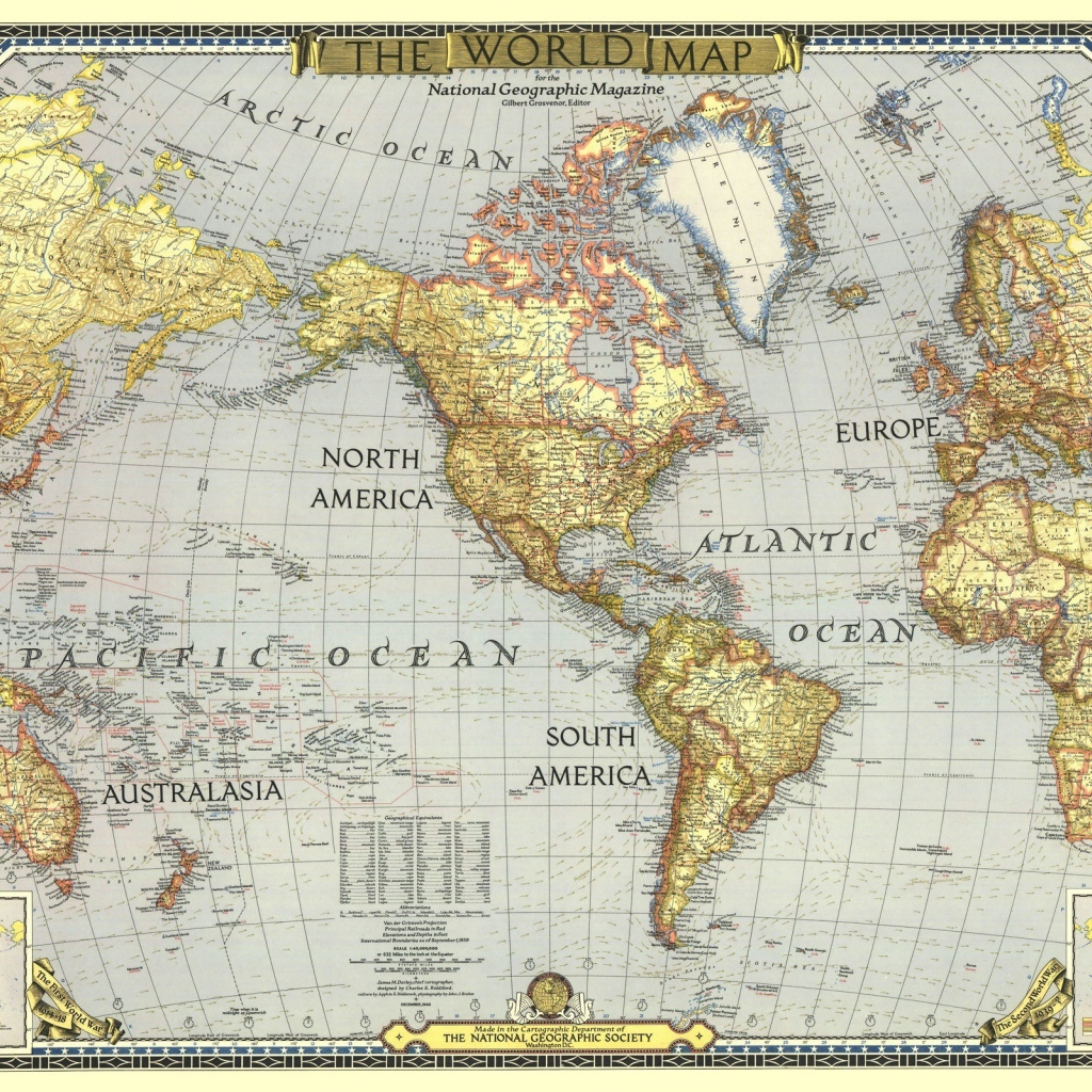 Старая домашняя карта Мира