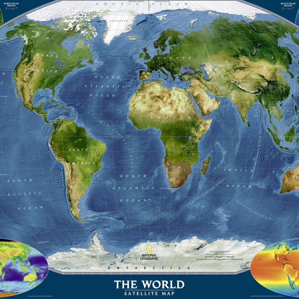 Спутниковая карта Мира
