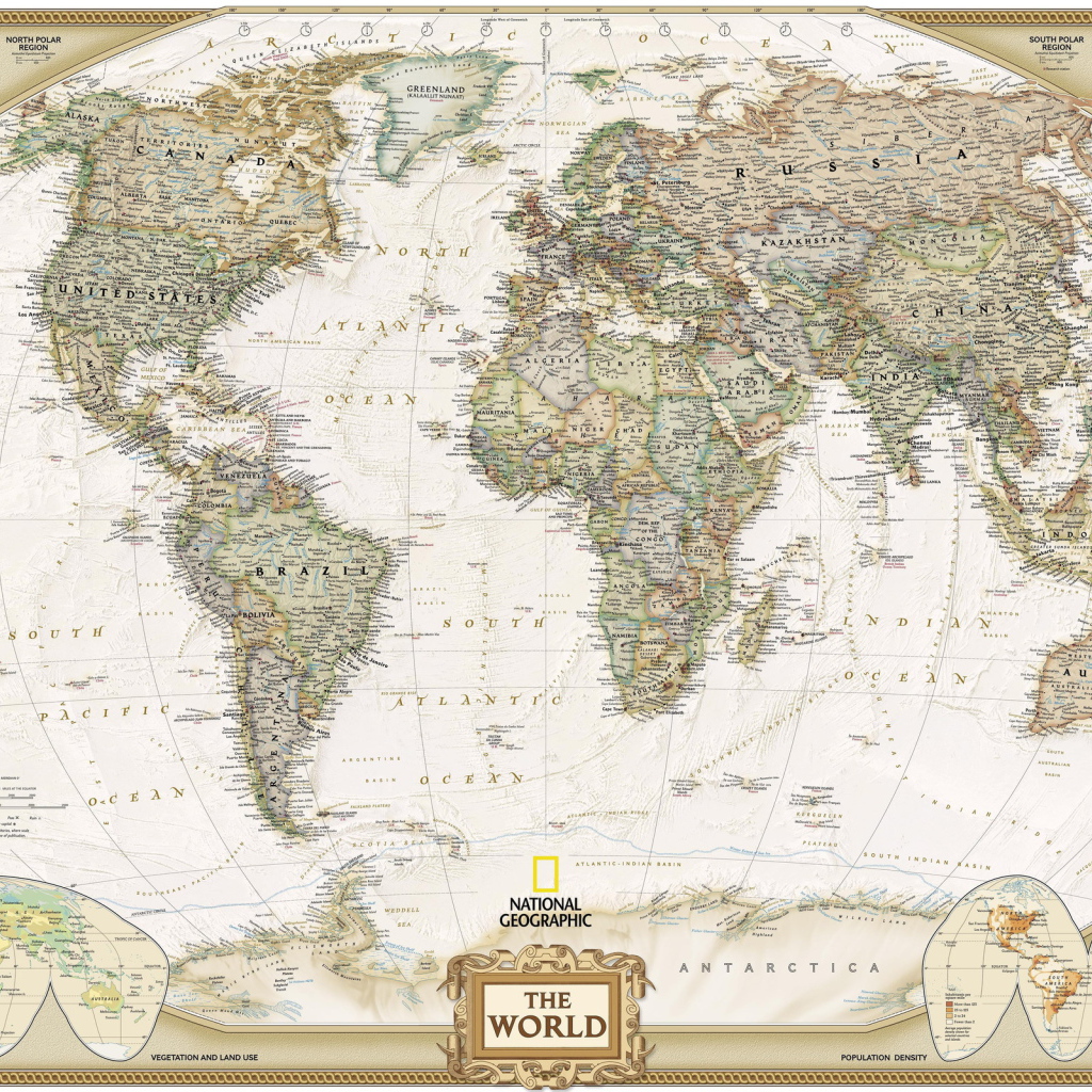 Карта Мира от National Geographic