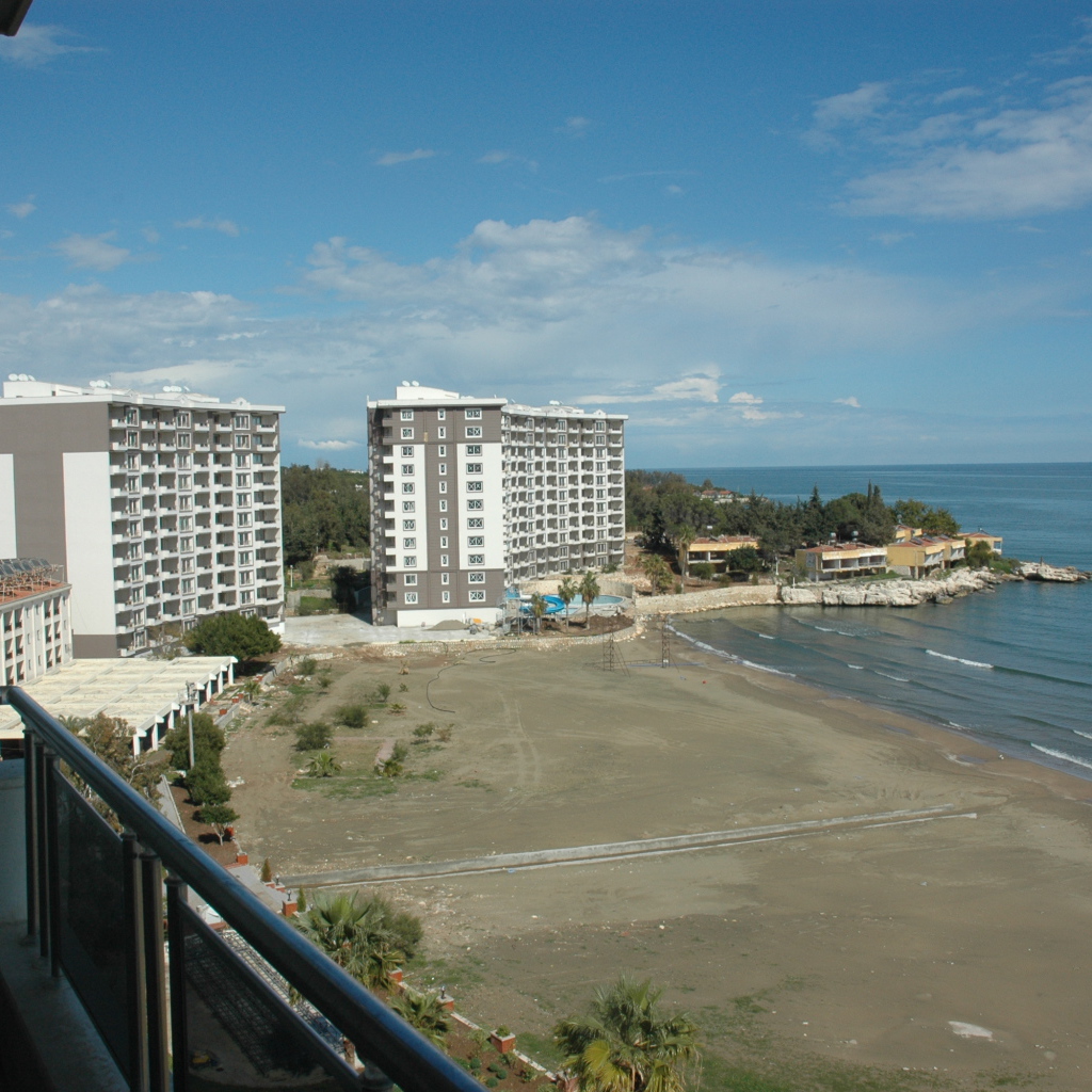 View from the balcony of the hotel in Mersin, Turkey