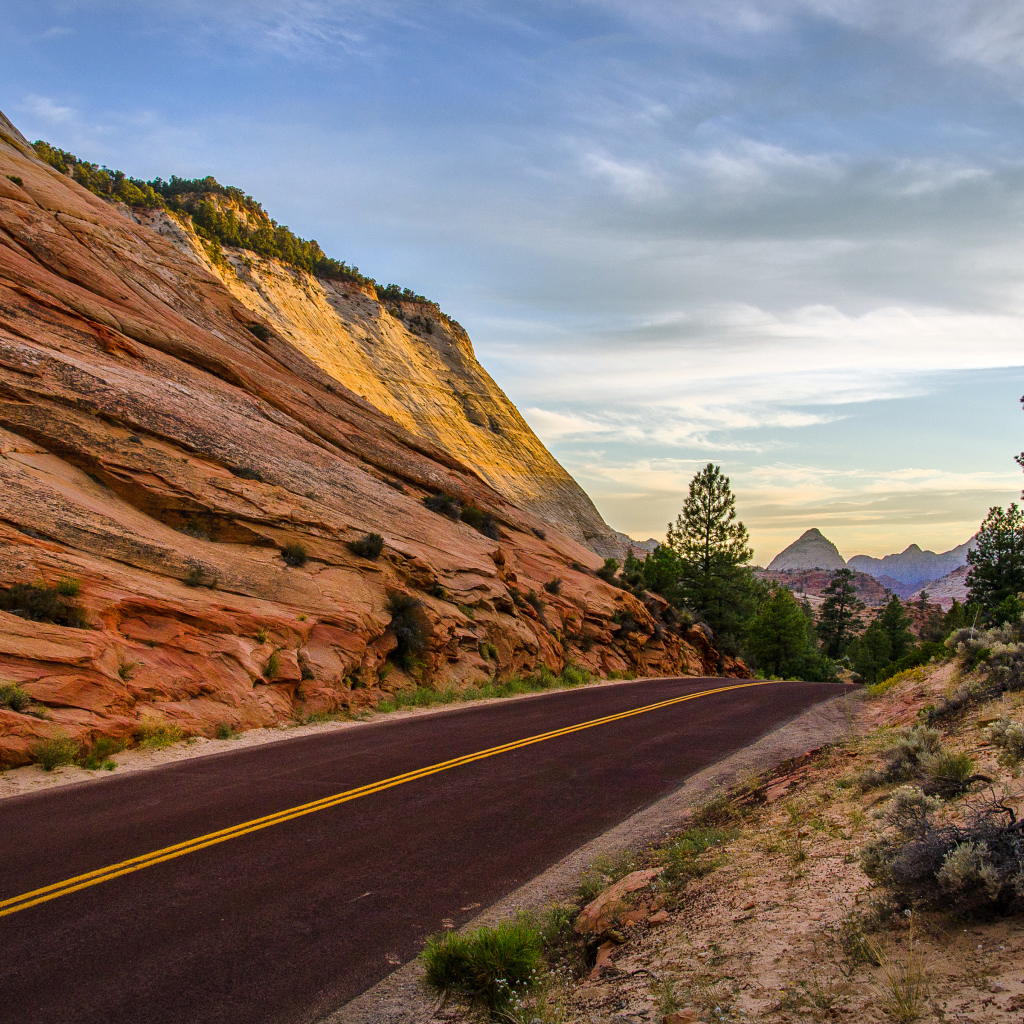 Покидая Национальный парк Зайон, США