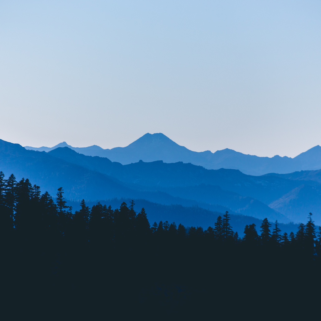 Горы в США вечером