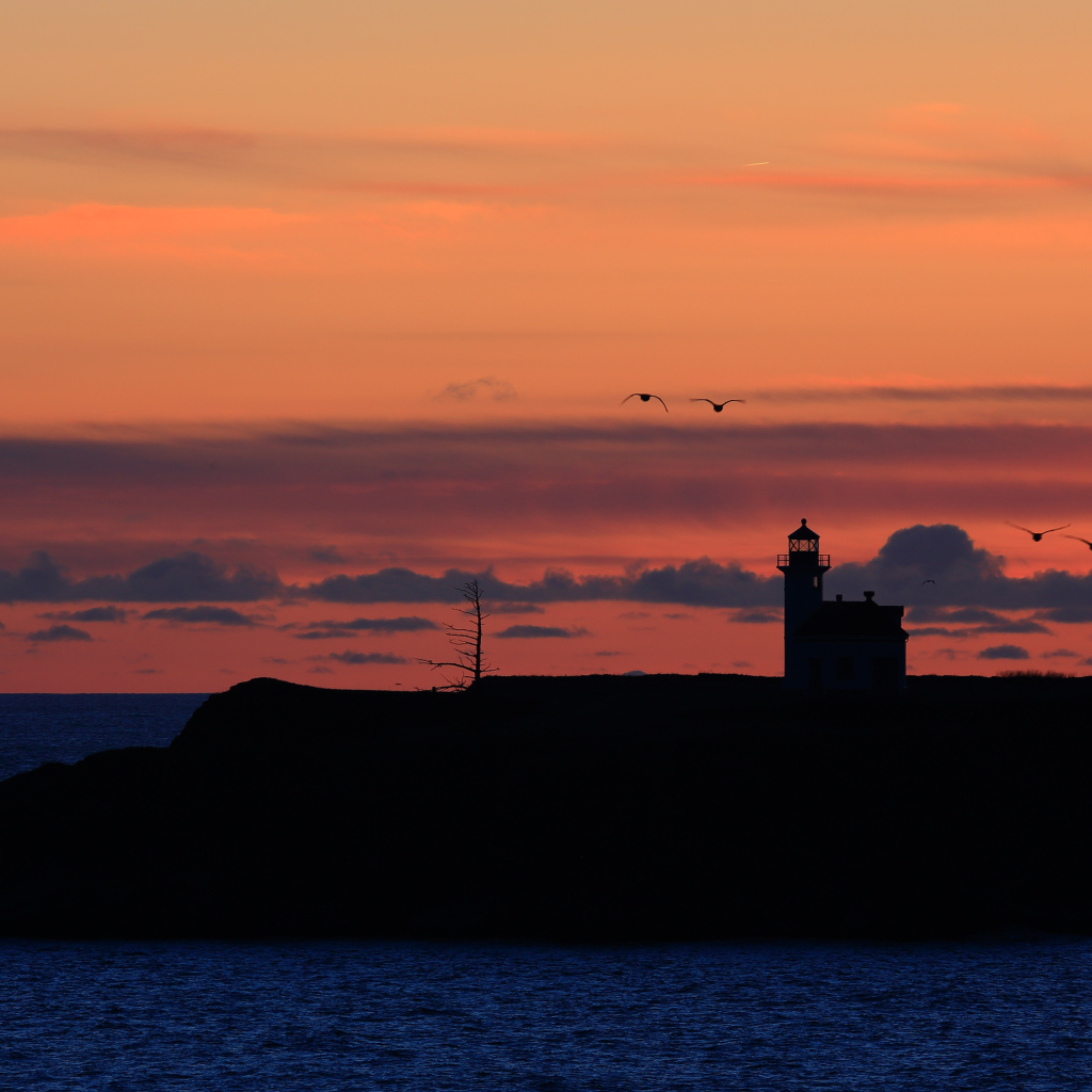 Побережье Орегона, маяк Араго, США