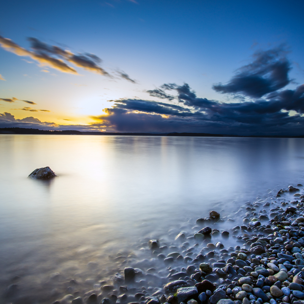 Закат в Западном Сиэтле, штат Вашингтон, США
