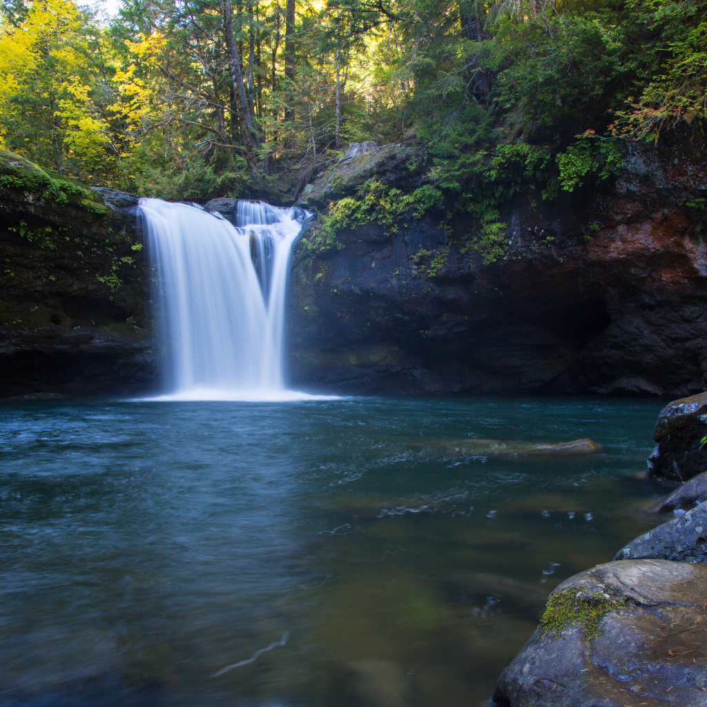 Водопад в округе Коос, США