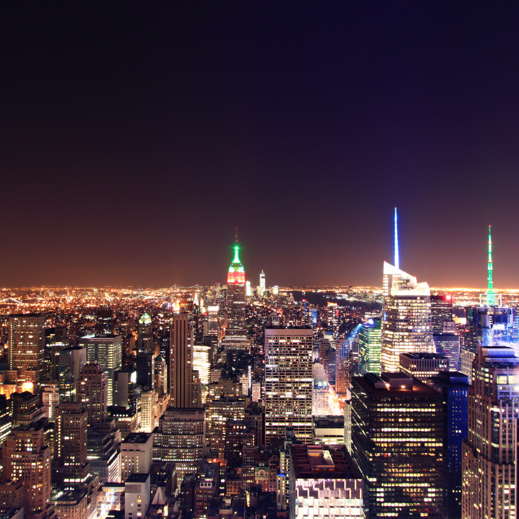 Manhattan at night, New York