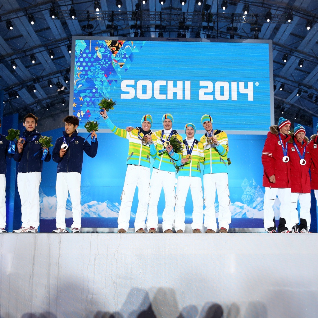 Обладатель золотой медали в дисциплине прыжки на лыжах с трамплина Маринус Краус на олимпиаде в Сочи