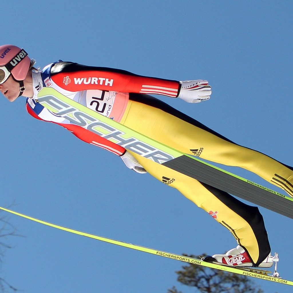 Обладатель золотой медали в дисциплине прыжки на лыжах с трамплина Зеверин Фройнд на олимпиаде в Сочи