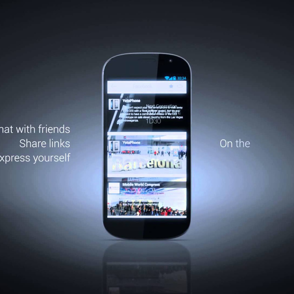Реклама смартфона YotaPhone 2